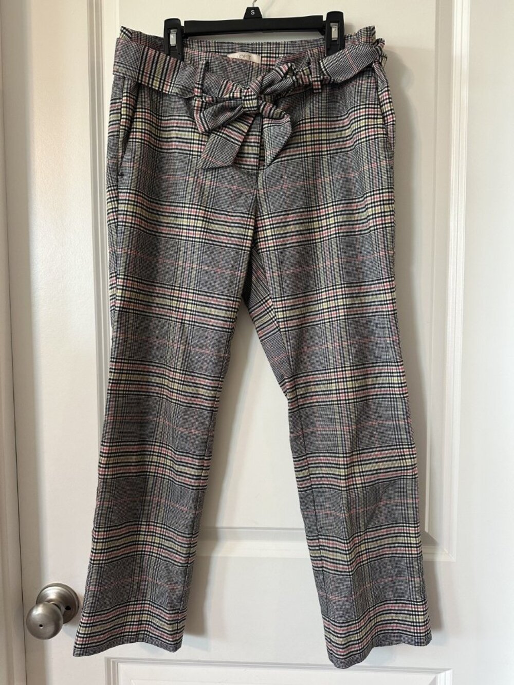 LOFT Outlet Petite Plaid Tie Waist Pants Size 4P